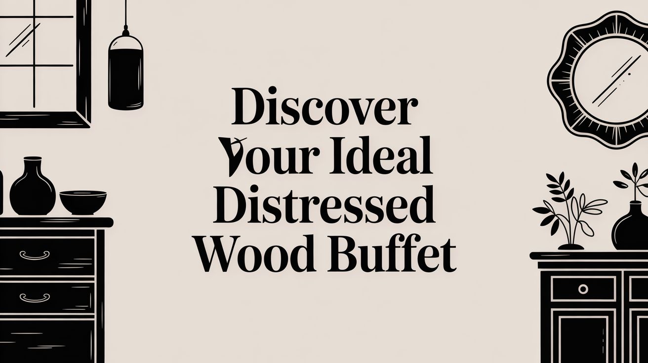 Distressed Wood Buffet Interior Design