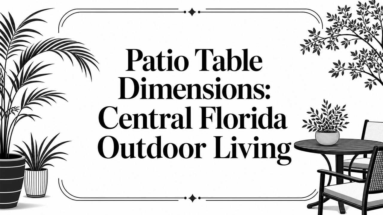 Patio Table Dimensions Outdoor Seating