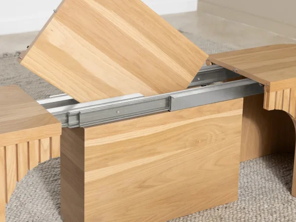 Transformer Round Extendable Dining Table In Scandinavian Oak - Image 6